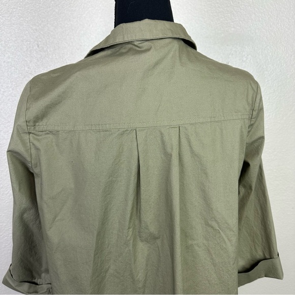 Tuckernuck Charlie Stand Collar Sage Green Shirt Dress Size M - Picture 8 of 16
